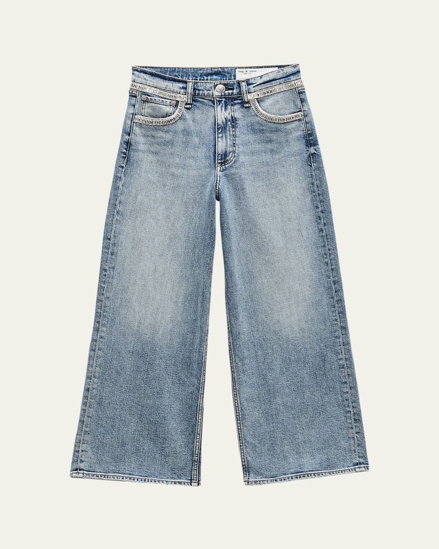 Andi Embellished Wide Ankle Jeans